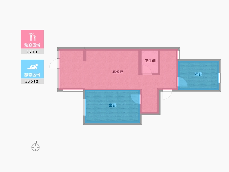 江苏省-南京市-瑞金北村-50.40-户型库-动静分区