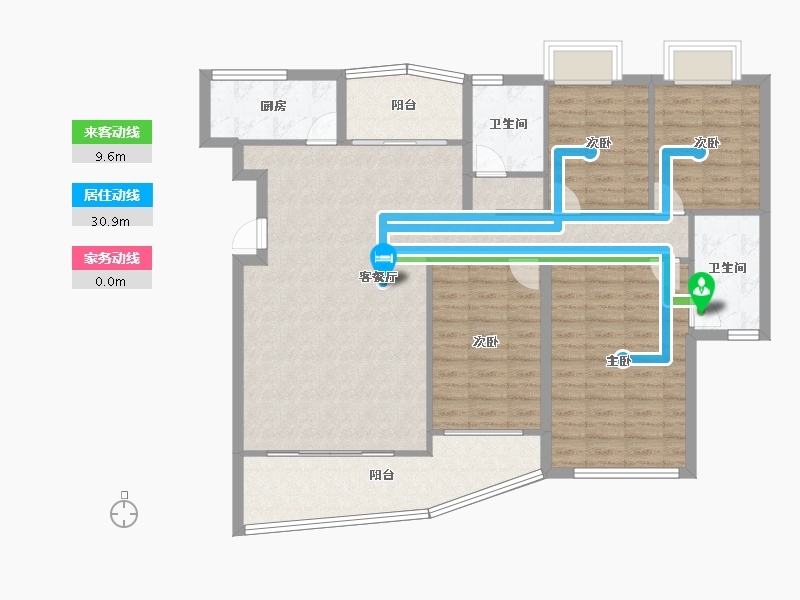 广西壮族自治区-南宁市-市政住宅小区-116.80-户型库-动静线