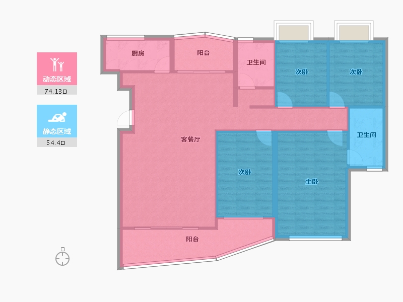 广西壮族自治区-南宁市-市政住宅小区-116.80-户型库-动静分区