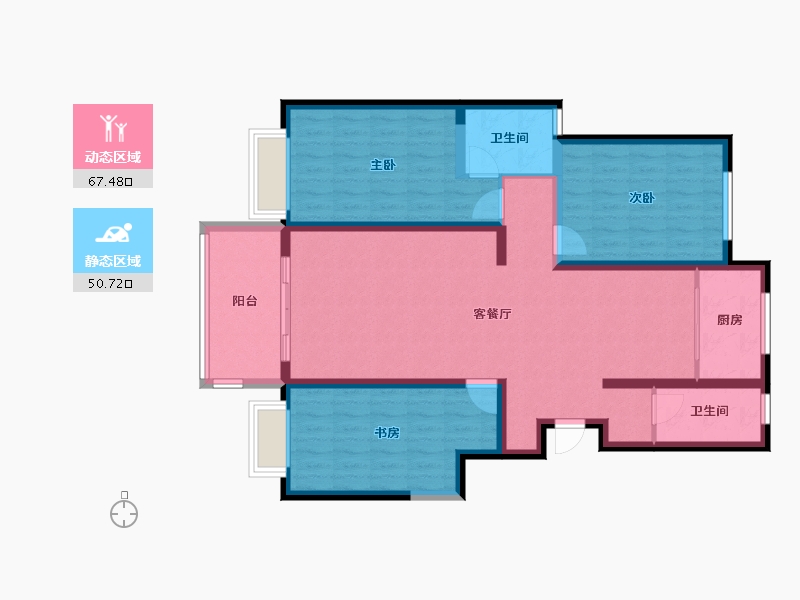 河北省-邢台市-芙蓉园-130.00-户型库-动静分区