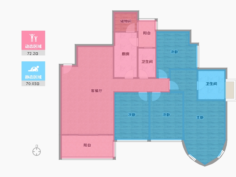 湖南省-长沙市-恒大名都-130.00-户型库-动静分区