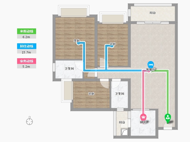 广东省-广州市-盈明花园-98.00-户型库-动静线