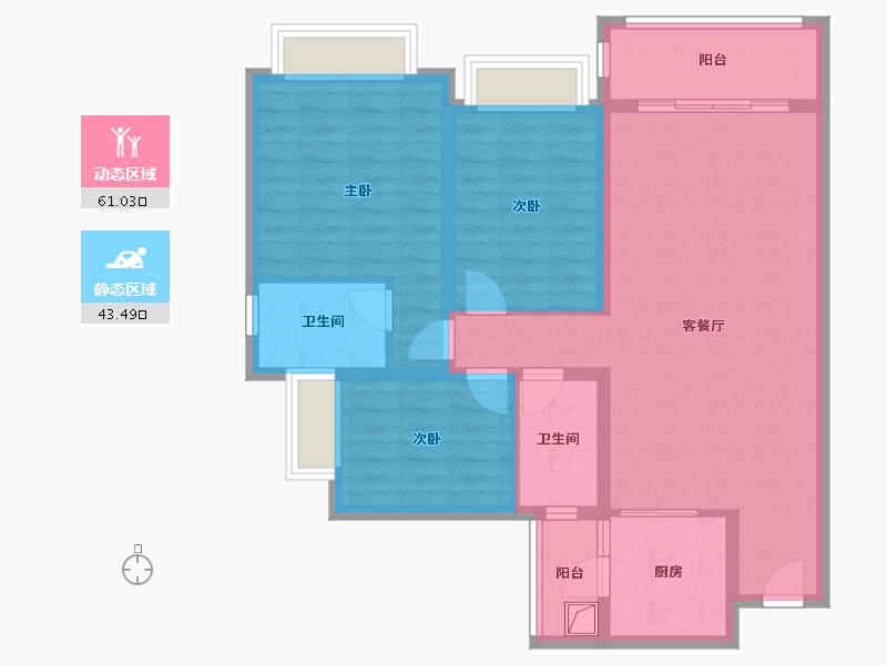 广东省-广州市-盈明花园-98.00-户型库-动静分区