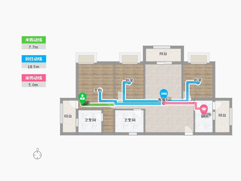 广西壮族自治区-玉林市-富康华府-91.00-户型库-动静线