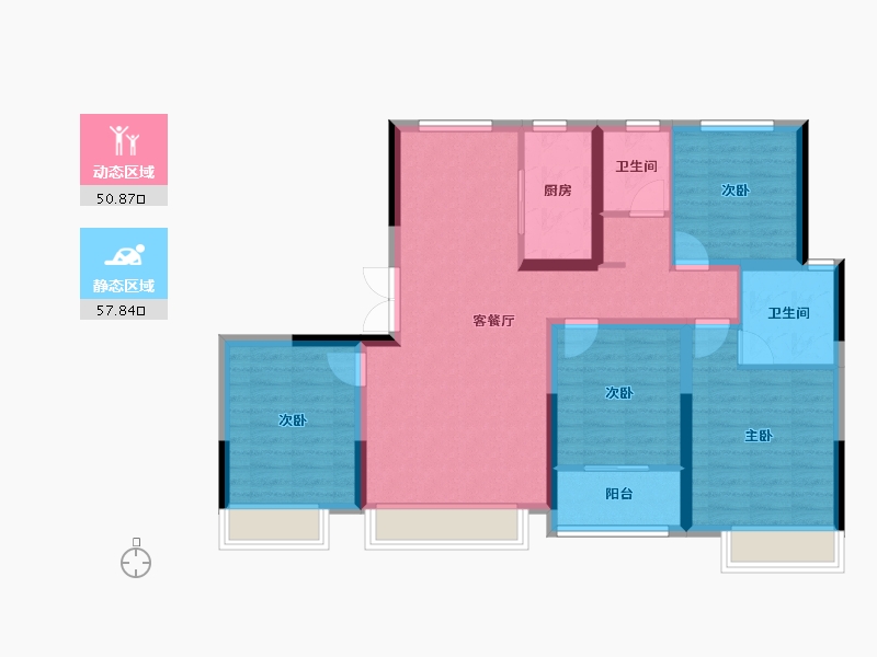 河北省-保定市-乾城锦唐-114.40-户型库-动静分区