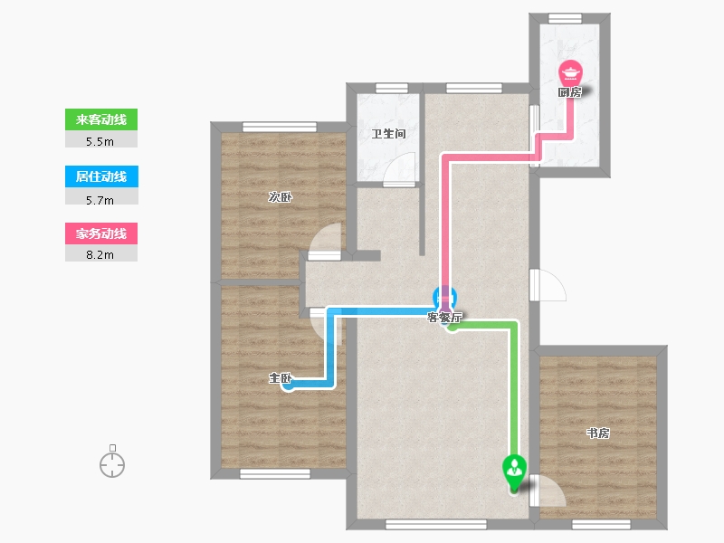 黑龙江省-绥化市-观宸-95.20-户型库-动静线