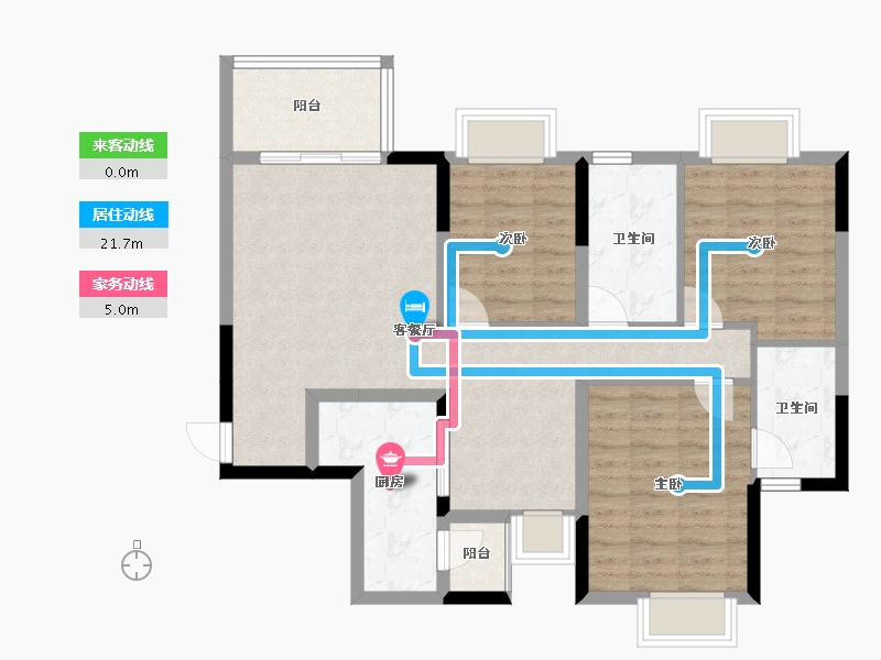 四川省-成都市-恒大天府半岛淽澜城-95.00-户型库-动静线