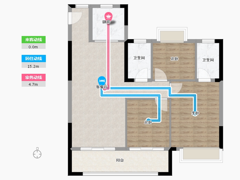 湖北省-襄阳市-力生汉江樾-92.00-户型库-动静线