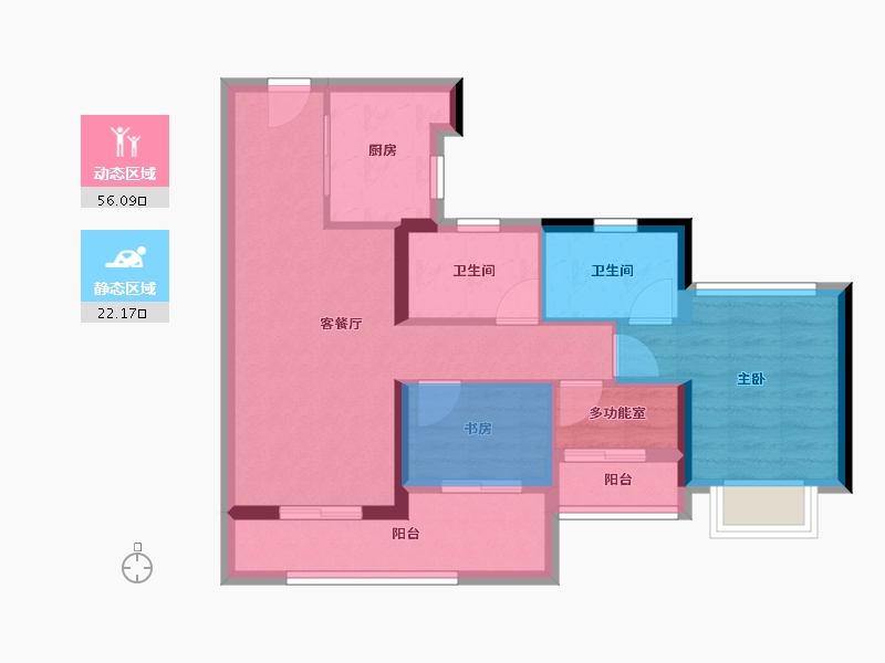 广东省-广州市-保利珑玥公馆-65.60-户型库-动静分区