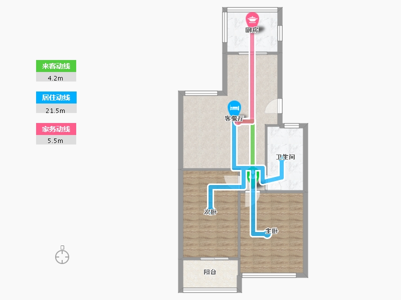 河南省-郑州市-陇海路恒业小区-88.00-户型库-动静线