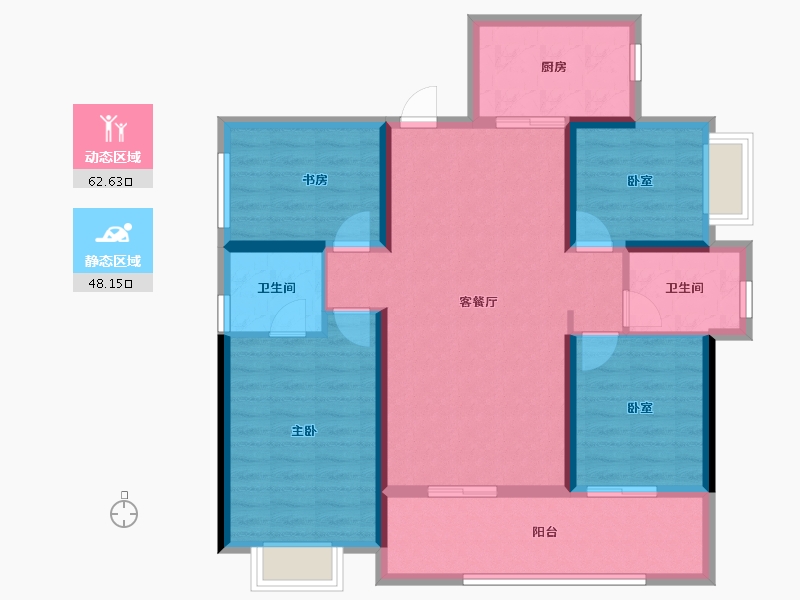 广东省-汕头市-中海悦江府-103.20-户型库-动静分区