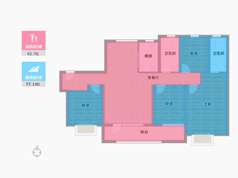 山东省-滨州市-铂悦府-124.00-户型库-动静分区