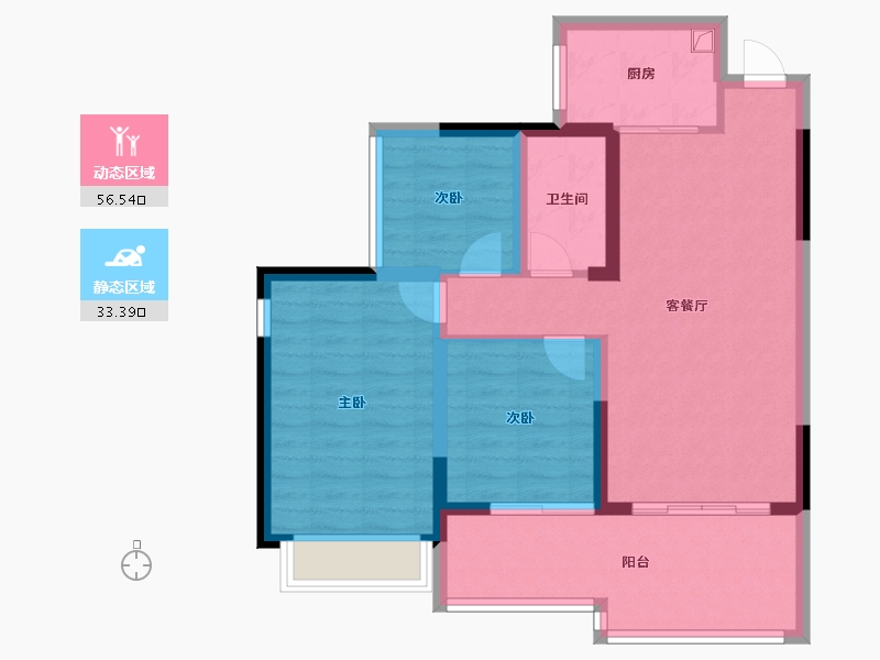 贵州省-六盘水市-新能绿城-68.80-户型库-动静分区