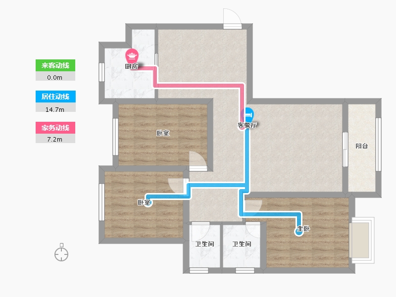 河北省-石家庄市-盛紫中央公园-98.66-户型库-动静线