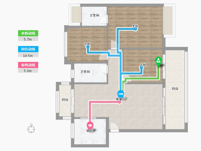 广东省-河源市-得嘉花园-93.60-户型库-动静线