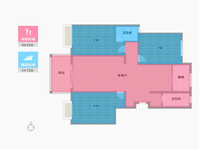 河北省-邢台市-芙瑰园-106.48-户型库-动静分区