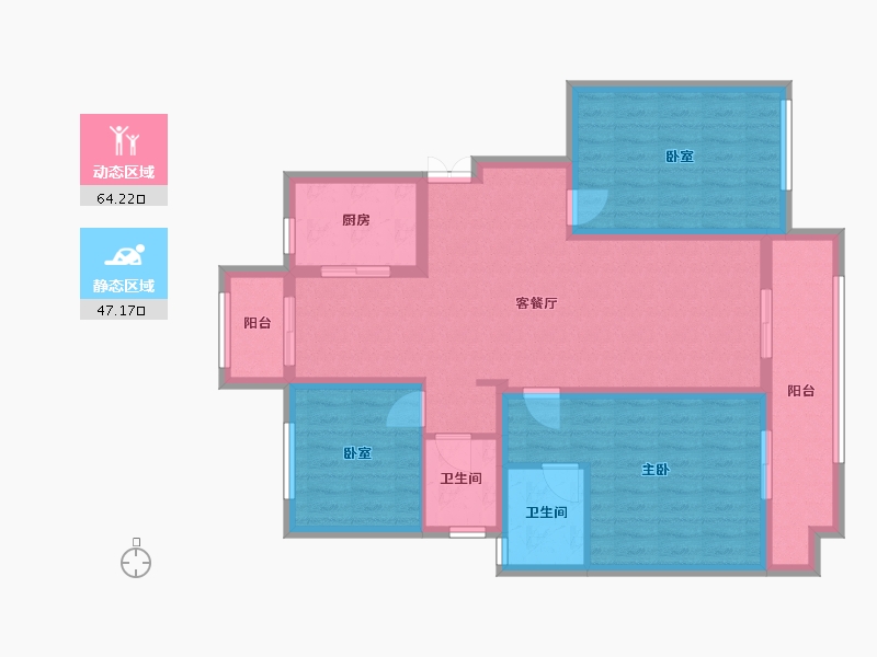 江苏省-泰州市-泰兴银丰佳园-99.00-户型库-动静分区