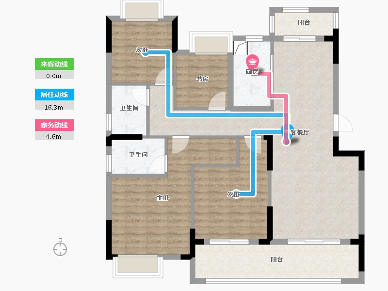 湖北省-黄冈市-鸿城一品-142.78-户型库-动静线