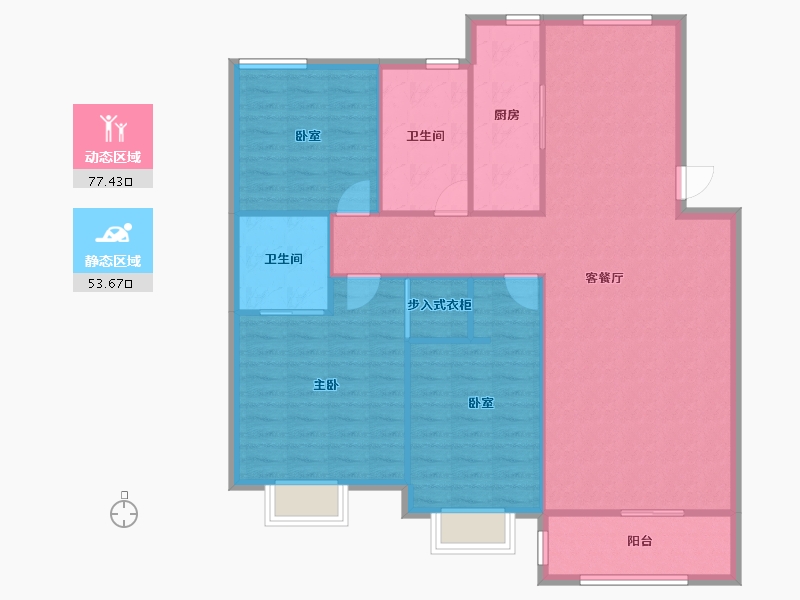 浙江省-绍兴市-瓜渚风情-122.00-户型库-动静分区