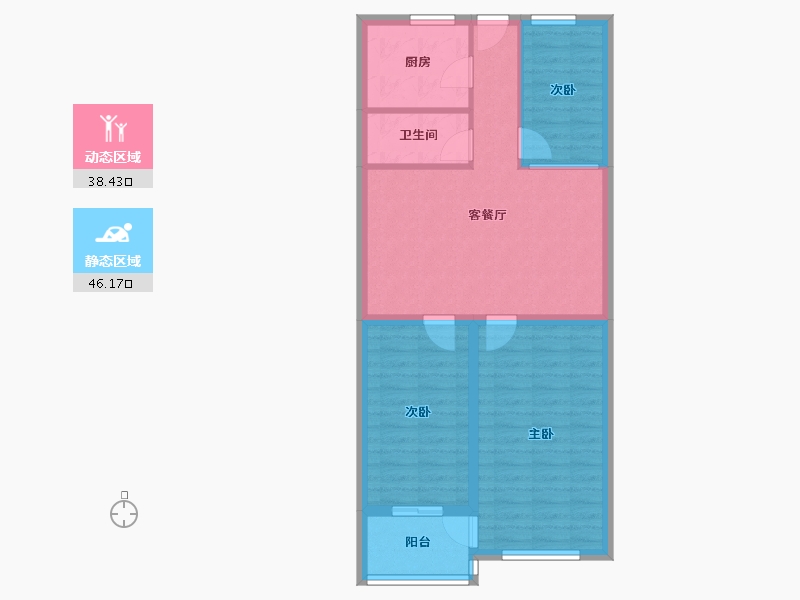 北京-北京市-富仁名苑-78.69-户型库-动静分区