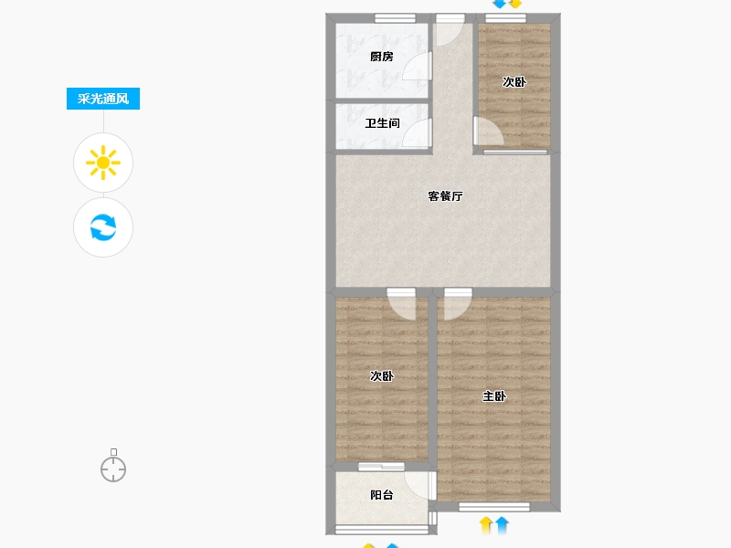 北京-北京市-富仁名苑-78.69-户型库-采光通风