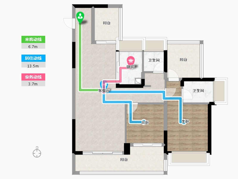 广东省-韶关市-九麟府-87.98-户型库-动静线