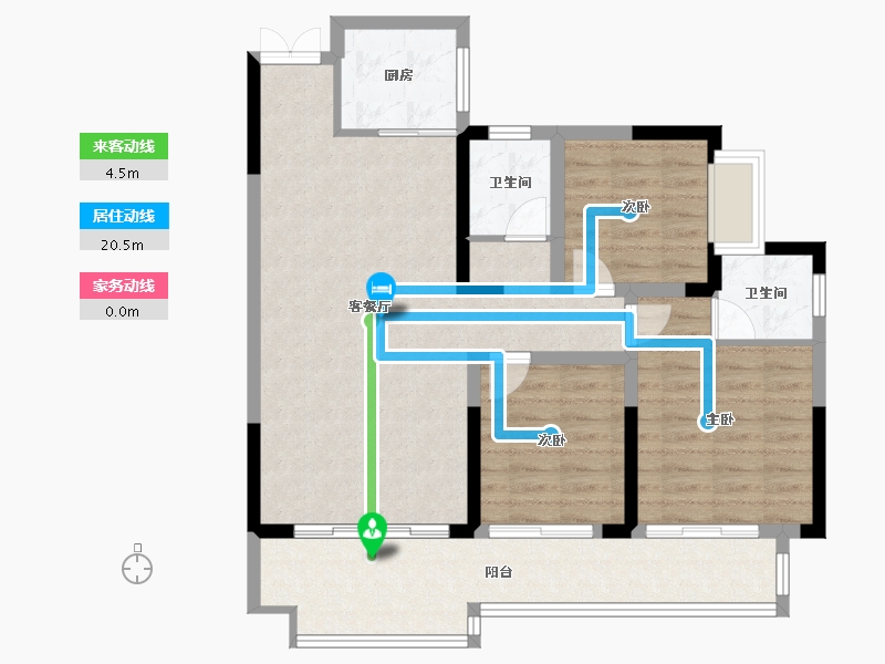 四川省-绵阳市-锦绣江城-94.48-户型库-动静线