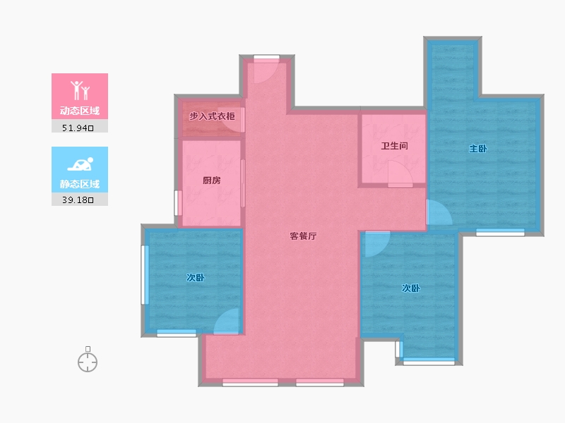 河北省-廊坊市-天园四期-82.40-户型库-动静分区