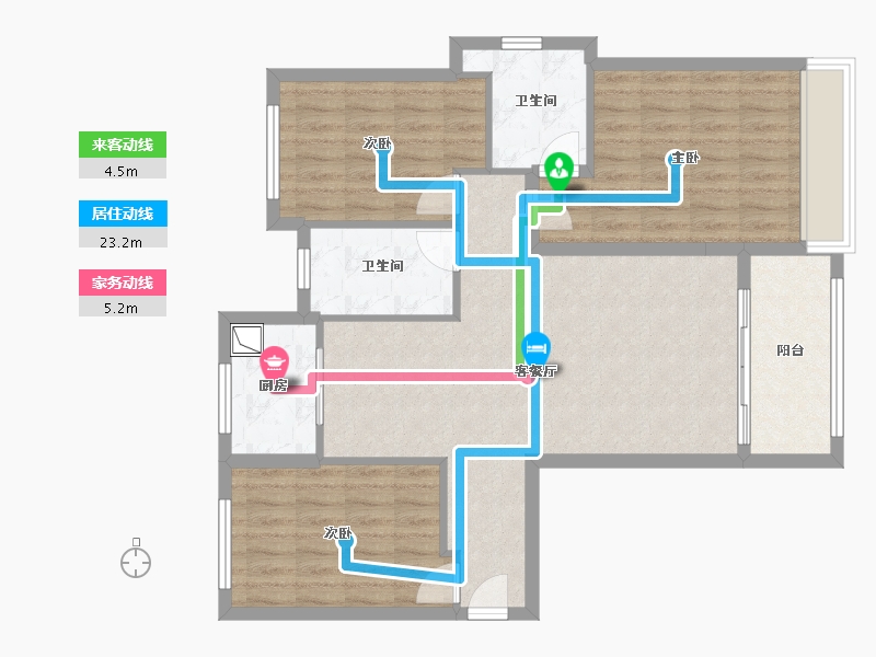 湖北省-黄冈市-翡翠一品-103.20-户型库-动静线