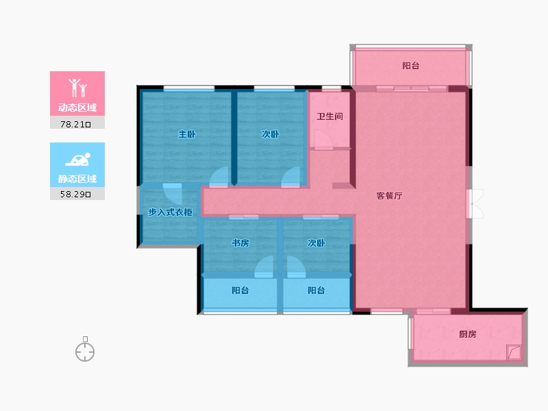 贵州省-六盘水市-新能绿城-123.20-户型库-动静分区