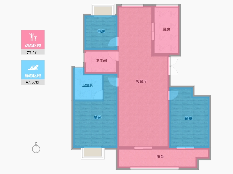 江苏省-南通市-文晖雅居-108.41-户型库-动静分区