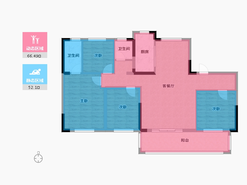 四川省-资阳市-碧桂园-97.60-户型库-动静分区