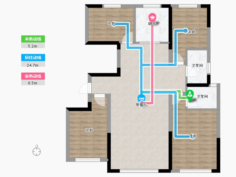 新疆维吾尔自治区-和田地区-和创御园世家-108.80-户型库-动静线