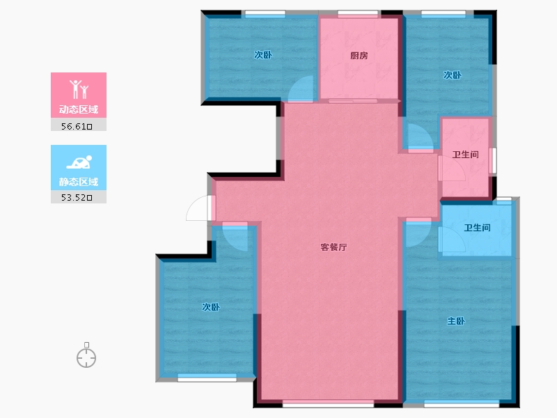 新疆维吾尔自治区-和田地区-和创御园世家-108.80-户型库-动静分区