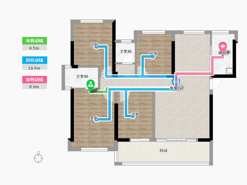 福建省-漳州市-品润滨江美域-98.59-户型库-动静线