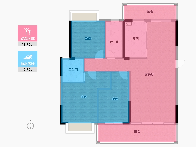 广西壮族自治区-南宁市-花都壹号-97.60-户型库-动静分区