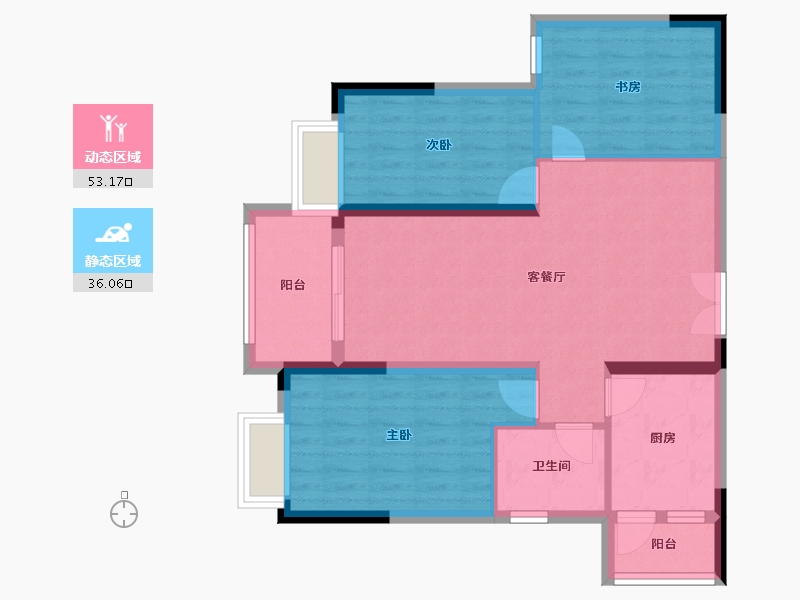 重庆-重庆市-享堂还房-80.00-户型库-动静分区