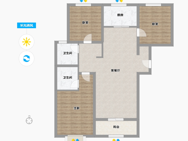 陕西省-渭南市-西岳华亭-98.22-户型库-采光通风