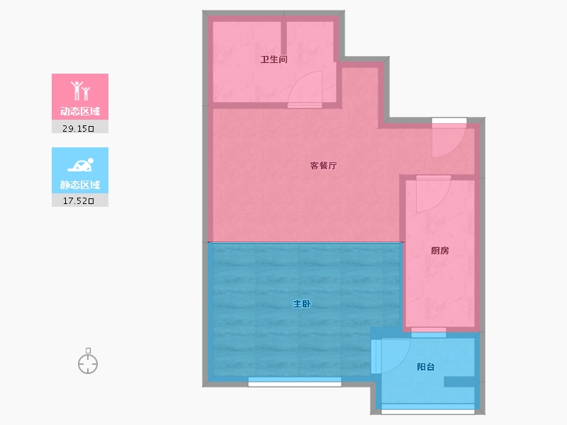 北京-北京市-沿海赛洛城二期-百花园-44.50-户型库-动静分区