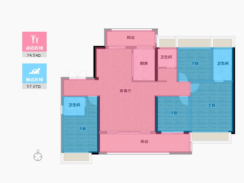 广西壮族自治区-柳州市-中国铁建国际城-116.00-户型库-动静分区