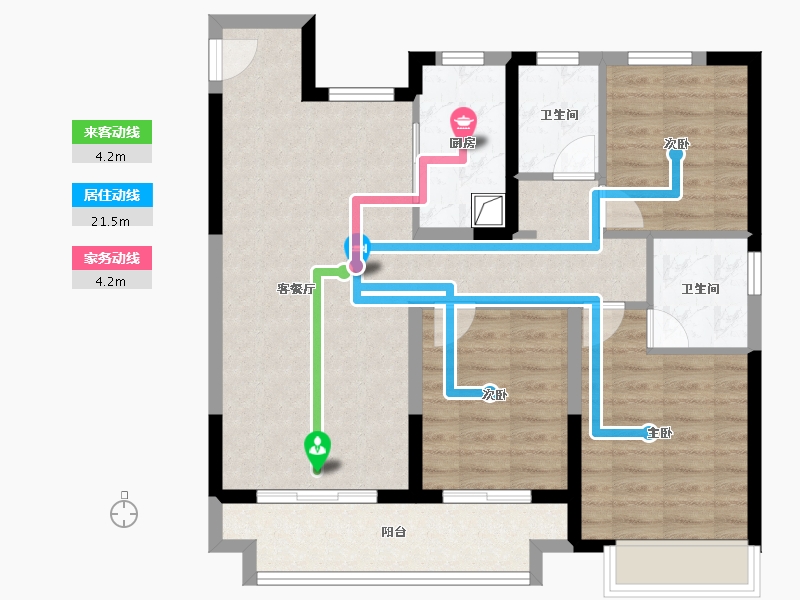 河南省-焦作市-蓝城桂语江南-100.00-户型库-动静线