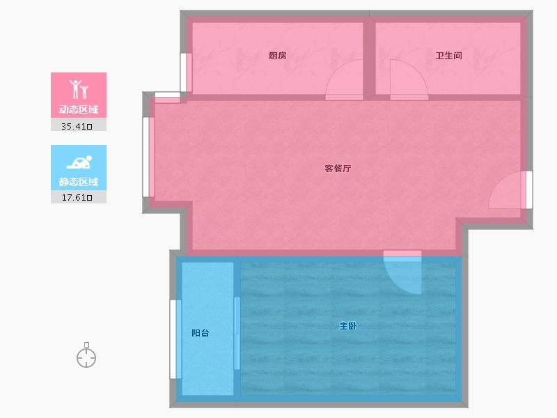 北京-北京市-沿海赛洛城-50.26-户型库-动静分区