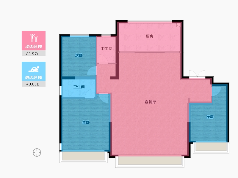 河北省-唐山市-国茂府-122.00-户型库-动静分区