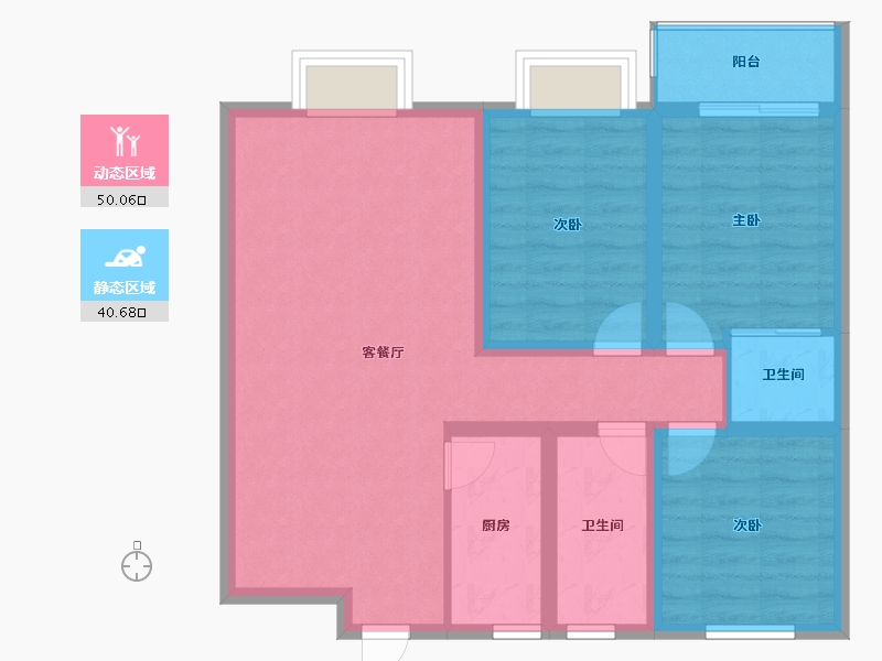 河北省-保定市-尚科世纪城-D区-107.73-户型库-动静分区