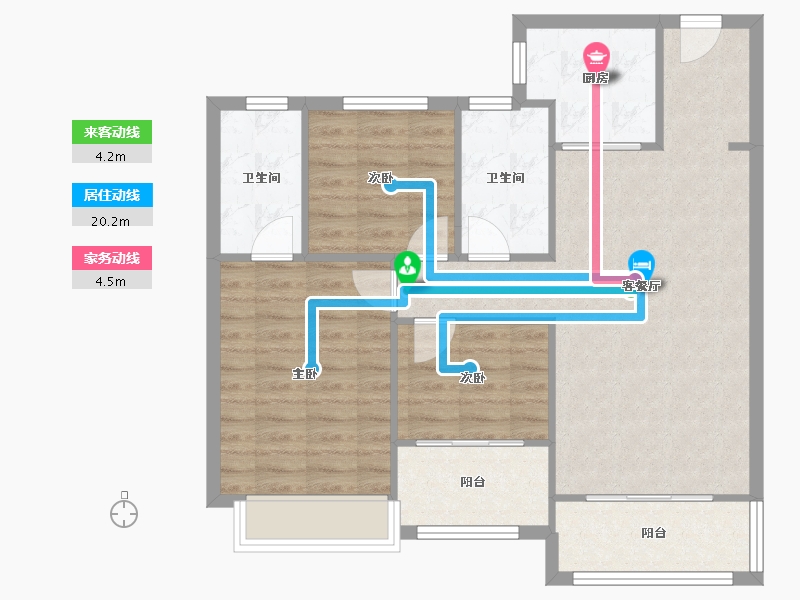 江苏省-南京市-宝能滨江府-86.40-户型库-动静线