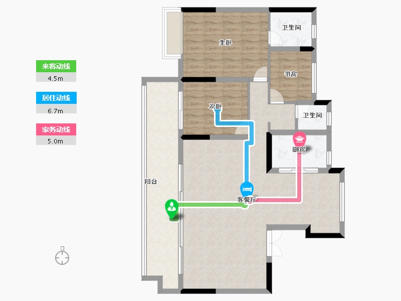 安徽省-宿州市-青云华府-108.62-户型库-动静线