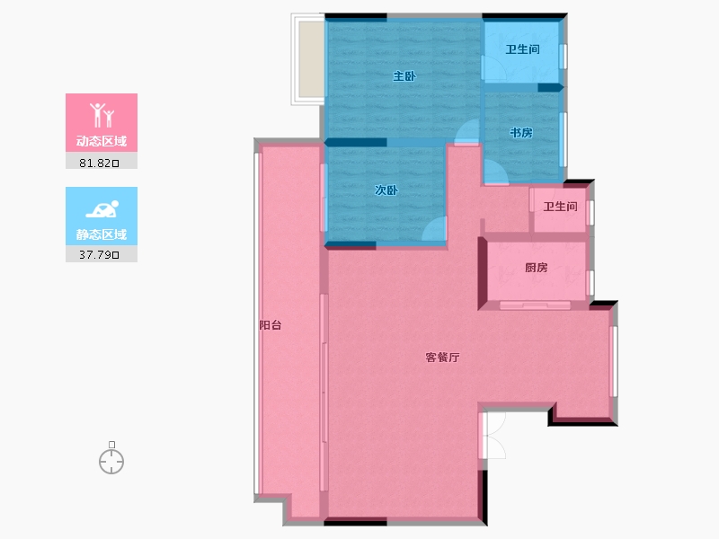 安徽省-宿州市-青云华府-108.62-户型库-动静分区