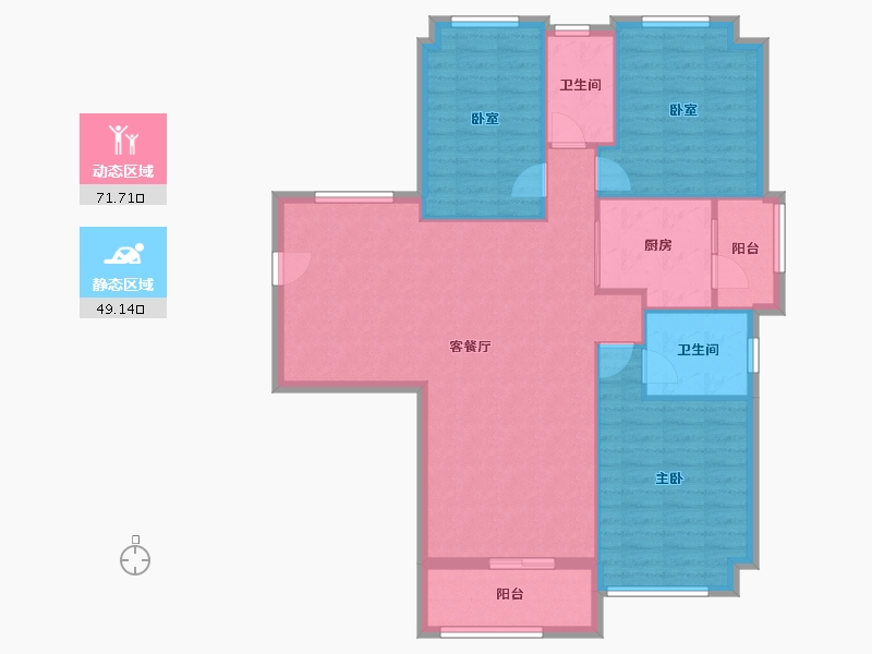 广东省-广州市-奥园海景城-106.22-户型库-动静分区