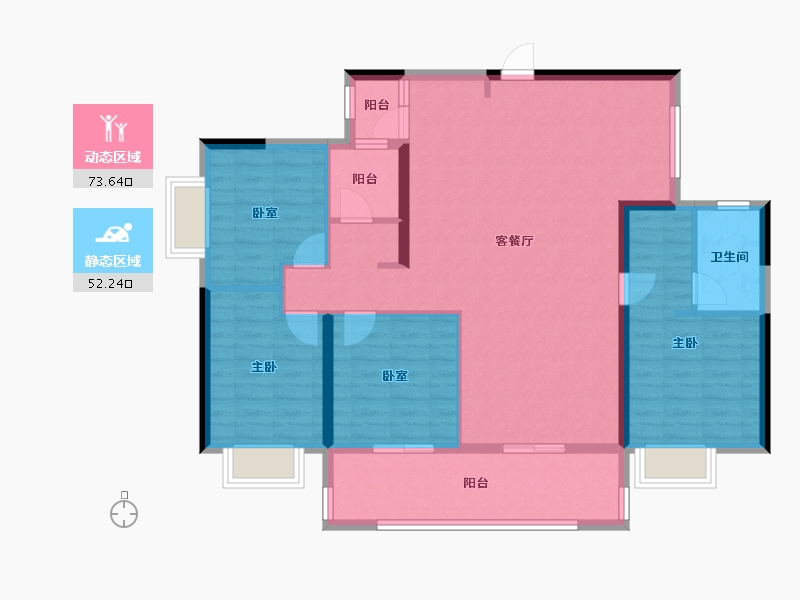 广西壮族自治区-柳州市-国际城-98.40-户型库-动静分区