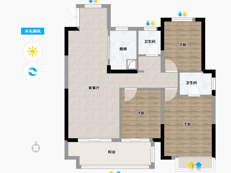 安徽省-六安市-远大·印澜山-91.43-户型库-采光通风